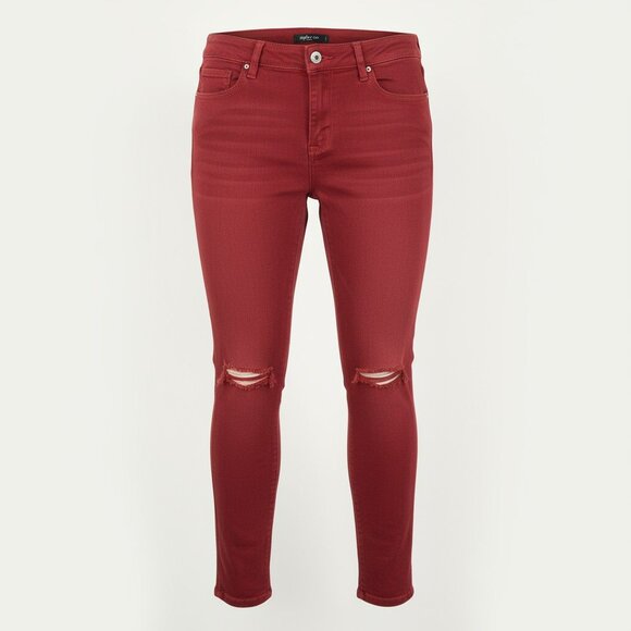 Style & Co Red Skinny Jeans Women’s Size 10 - Picture 1 of 13